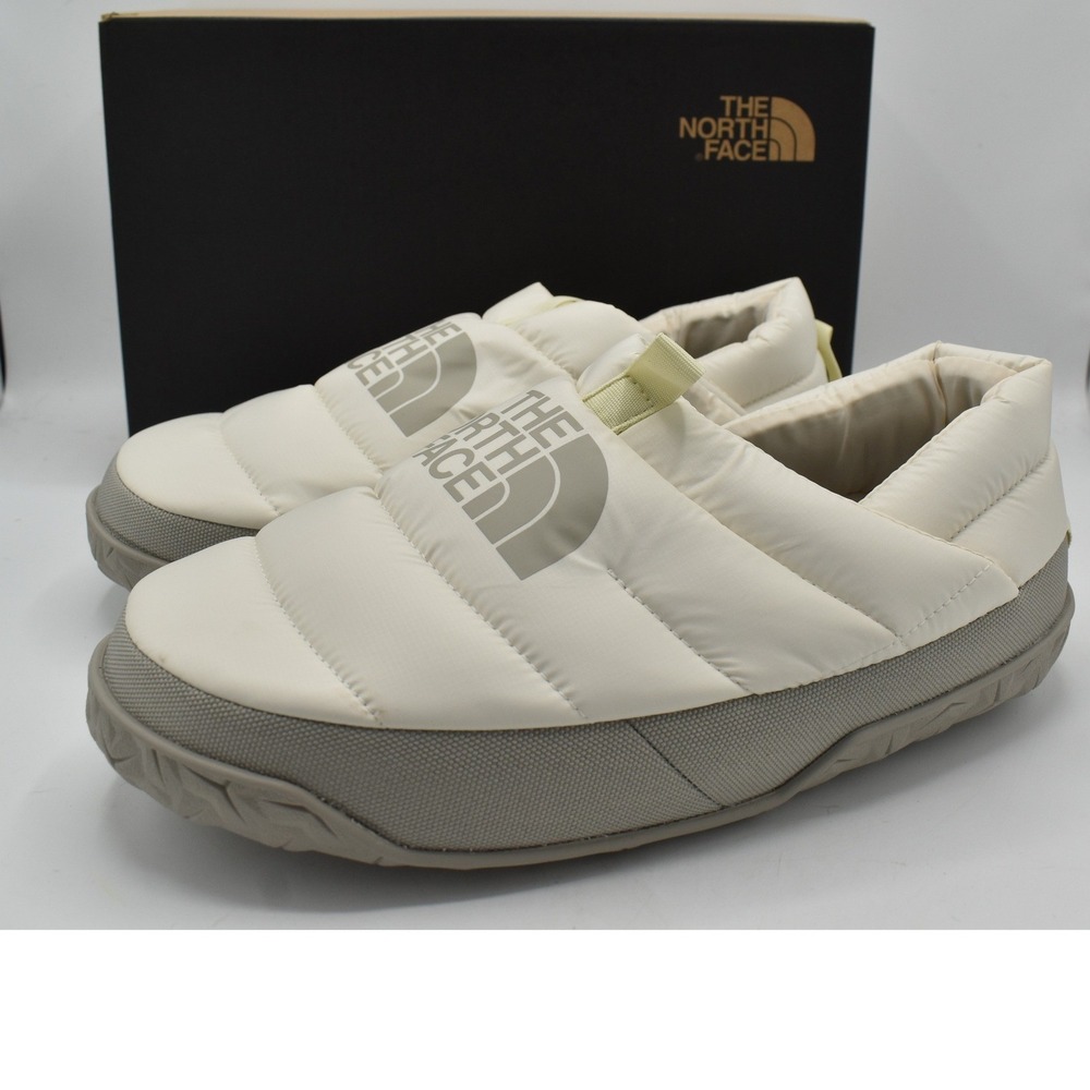The North Face Nuptse Mule Women 10 White Dune Soapstone NEW Puffer Slip On Shoe